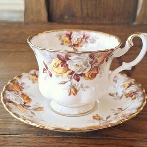 SALE!! ROYAL ALBERT "LENORA" Coffe/ tea cup & saucer
